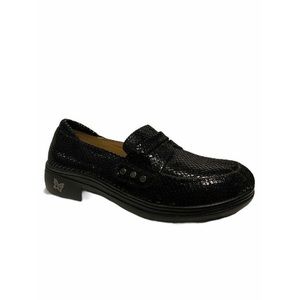 Alegria Womens Taylor Loafer Shoe Black Gl…